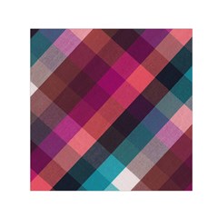 Multicolor Plaids Square Satin Scarf (30  X 30 )