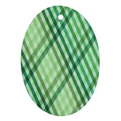 Menta Plaids Ornament (oval)