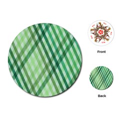 Menta Plaids Playing Cards Single Design (round) by ConteMonfrey