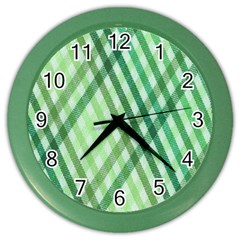 Menta Plaids Color Wall Clock by ConteMonfrey