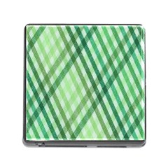 Menta Plaids Memory Card Reader (square 5 Slot) by ConteMonfrey