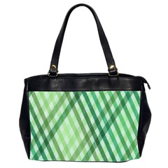 Menta Plaids Oversize Office Handbag (2 Sides)