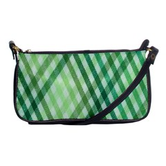 Menta Plaids Shoulder Clutch Bag