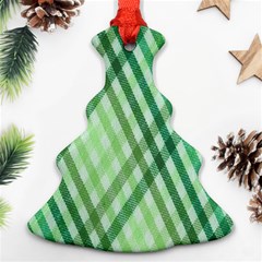 Menta Plaids Christmas Tree Ornament (two Sides) by ConteMonfrey