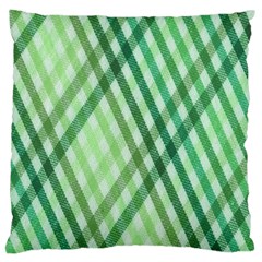 Menta Plaids Large Flano Cushion Case (two Sides) by ConteMonfrey