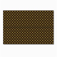 Small Golden Plaids Postcard 4 x 6  (pkg Of 10) by ConteMonfrey