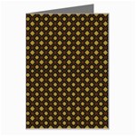 Small Golden Plaids Greeting Card Left