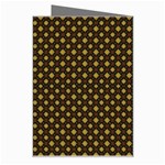 Small Golden Plaids Greeting Card Right