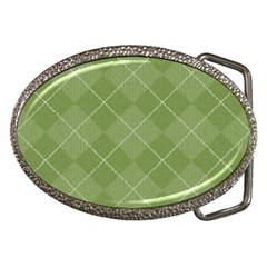 Discreet Green Tea Plaids Belt Buckles by ConteMonfrey