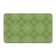 Discreet Green Tea Plaids Magnet (rectangular) by ConteMonfrey