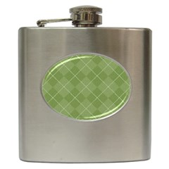 Discreet Green Tea Plaids Hip Flask (6 Oz) by ConteMonfrey