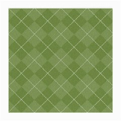 Discreet Green Tea Plaids Medium Glasses Cloth (2 Sides) by ConteMonfrey