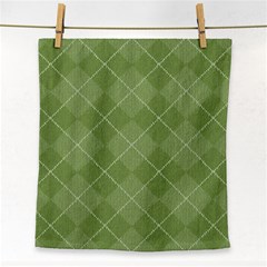 Discreet Green Tea Plaids Face Towel by ConteMonfrey