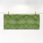 Discreet Green Tea Plaids Hand Towel Front