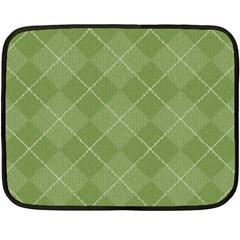 Discreet Green Tea Plaids Fleece Blanket (mini) by ConteMonfrey