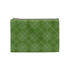 Discreet Green Tea Plaids Cosmetic Bag (medium) by ConteMonfrey