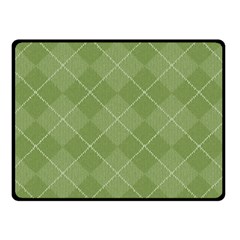 Discreet Green Tea Plaids Double Sided Fleece Blanket (small)  by ConteMonfrey