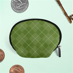 Discreet Green Tea Plaids Accessory Pouch (small) by ConteMonfrey