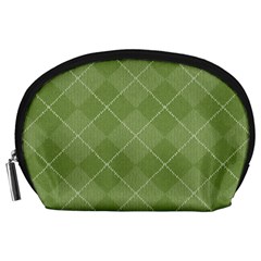 Discreet Green Tea Plaids Accessory Pouch (large) by ConteMonfrey