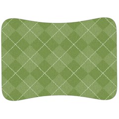 Discreet Green Tea Plaids Velour Seat Head Rest Cushion by ConteMonfrey