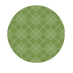 Discreet Green Tea Plaids Mini Round Pill Box by ConteMonfrey