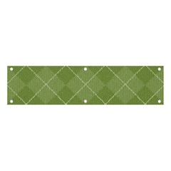 Discreet Green Tea Plaids Banner And Sign 4  X 1  by ConteMonfrey