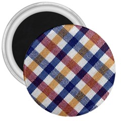 Hot Colors Plaid  3  Magnets by ConteMonfrey