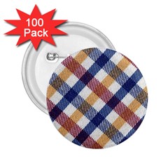 Hot Colors Plaid  2 25  Buttons (100 Pack)  by ConteMonfrey