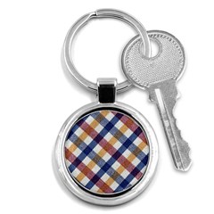 Hot Colors Plaid  Key Chain (round) by ConteMonfrey