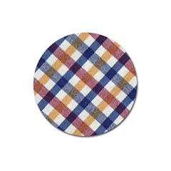 Hot Colors Plaid  Magnet 3  (round) by ConteMonfrey