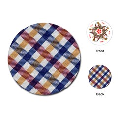 Hot Colors Plaid  Playing Cards Single Design (round) by ConteMonfrey