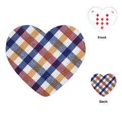 Hot Colors Plaid  Playing Cards Single Design (heart) by ConteMonfrey