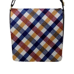 Hot Colors Plaid  Flap Closure Messenger Bag (l) by ConteMonfrey