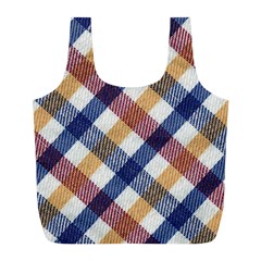 Hot Colors Plaid  Full Print Recycle Bag (l) by ConteMonfrey