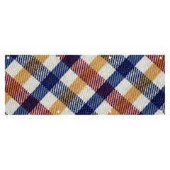 Hot Colors Plaid  Banner And Sign 8  X 3 