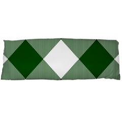 Green and white diagonal plaids Body Pillow Case (Dakimakura)