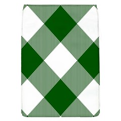 Green and white diagonal plaids Removable Flap Cover (L)