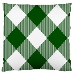 Green And White Diagonal Plaids Standard Flano Cushion Case (one Side) by ConteMonfrey