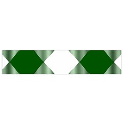 Green And White Diagonal Plaids Small Flano Scarf by ConteMonfrey