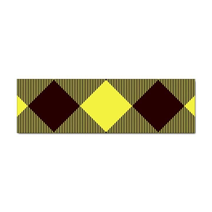 Black and yellow plaids diagonal Sticker Bumper (10 pack)