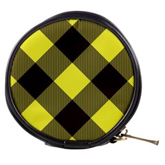 Black And Yellow Plaids Diagonal Mini Makeup Bag by ConteMonfrey