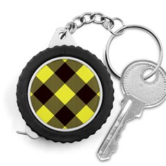 Black And Yellow Plaids Diagonal Measuring Tape by ConteMonfrey