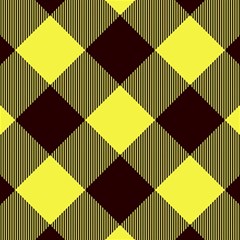 Black And Yellow Plaids Diagonal Play Mat (square) by ConteMonfrey