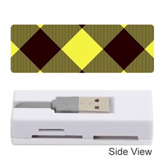 Black And Yellow Plaids Diagonal Memory Card Reader (stick) by ConteMonfrey