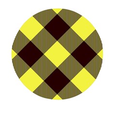 Black And Yellow Plaids Diagonal Mini Round Pill Box (pack Of 3) by ConteMonfrey