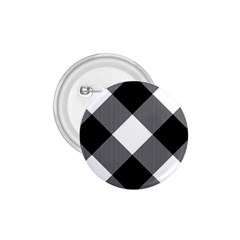 Black And White Diagonal Plaids 1 75  Buttons by ConteMonfrey