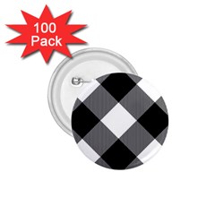 Black And White Diagonal Plaids 1 75  Buttons (100 Pack)  by ConteMonfrey