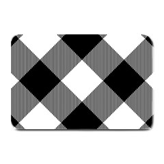 Black And White Diagonal Plaids Plate Mats by ConteMonfrey