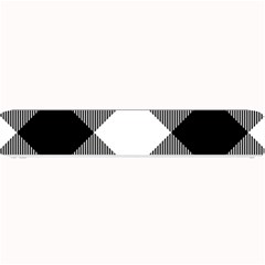 Black And White Diagonal Plaids Small Bar Mat by ConteMonfrey