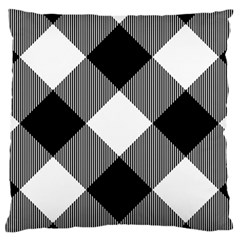 Black And White Diagonal Plaids Standard Flano Cushion Case (one Side) by ConteMonfrey